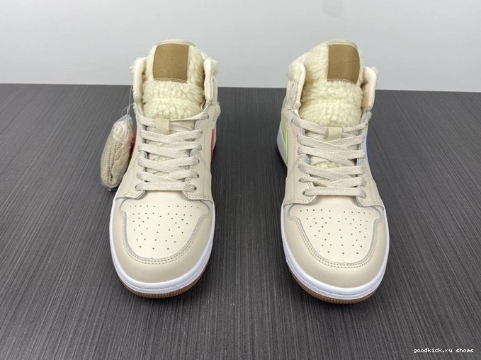 Cheap Pearl Jordan1 Mid Fleece 3701 SunProtective White DO2207- 1027